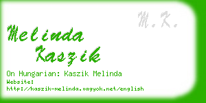 melinda kaszik business card